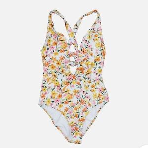NWT Jessica Simpson Summer Dreaming Floral One-Piece Swimsuit. Large.